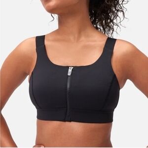 Outdoor Voices Powerhouse Sports Bra S/M C Cup Front Zip Mesh Back Moisture Wick